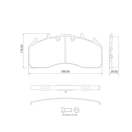 Haldex Repair Kit, Disc Brake Pad, Midland MPBD1311HD